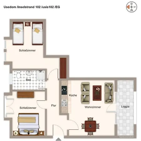 Inselstrand Inselstrand 102 Apartamento *